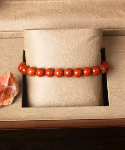 Alternative view of Bracelet en jaspe rouge Roma