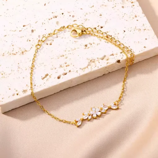 Bracelet femme acier inoxydable Marguerite - Afbeelding 4