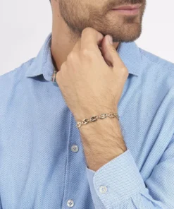 Alternative view of Bracelet graine de café or homme​