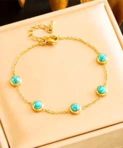 Alternative view of Bracelet turquoise femme