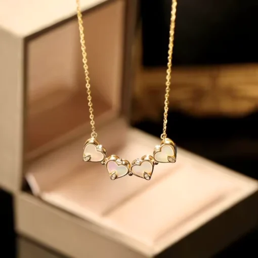 Collier trefle nacre Alix - Afbeelding 3