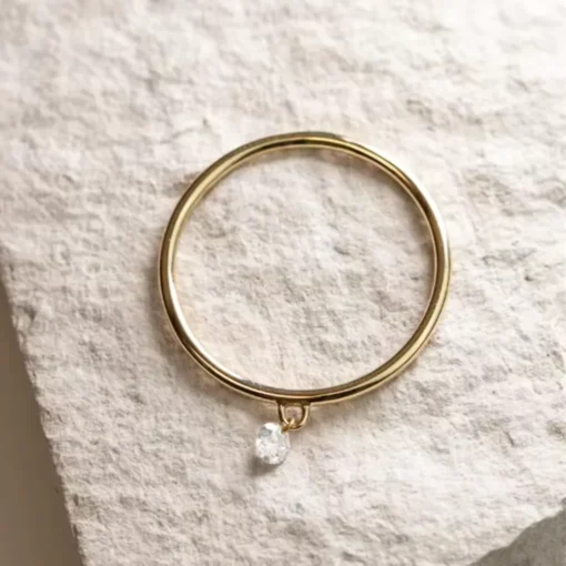 Bague fine en or Inès - Afbeelding 9