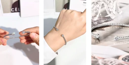 Bracelet argent jonc femme Ophélia - Afbeelding 5