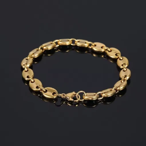 Bracelet graine de café or homme​ - Afbeelding 4