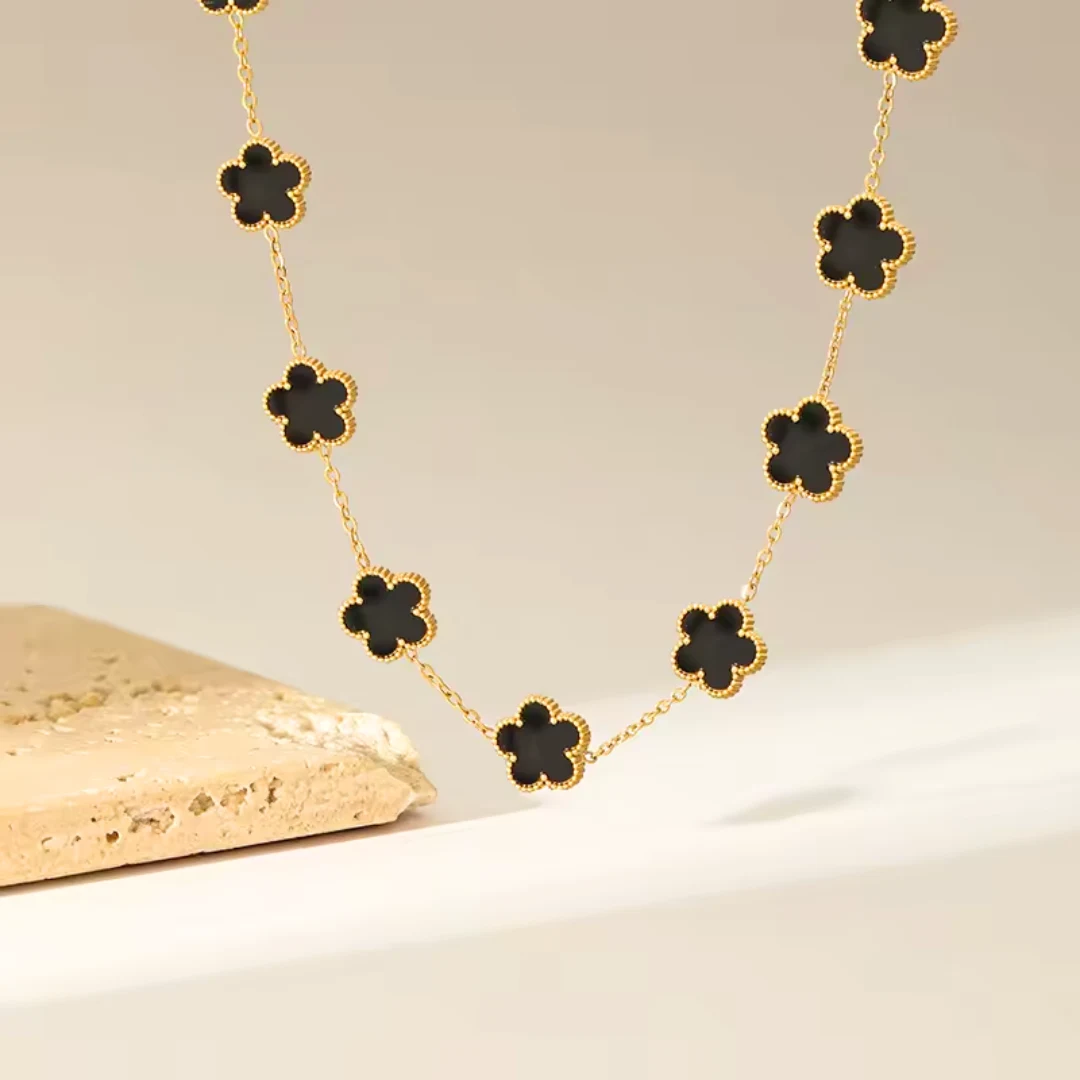 Alix klaverhalsketting met parelmoer - Afbeelding 10