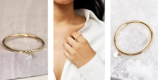 Bague fine en or Inès - Afbeelding 10