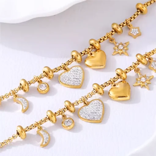 Bracelet en coeur Céleste - Afbeelding 6