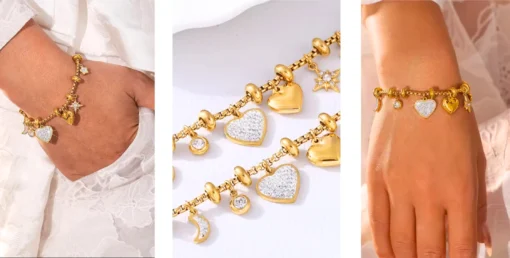 Bracelet en coeur Céleste - Afbeelding 8