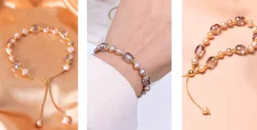 Bracelet pierre naturelle femme Camélia - Afbeelding 7