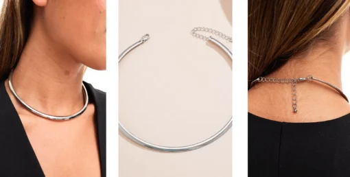 Collier ras de cou argent femme Adèle - Afbeelding 8