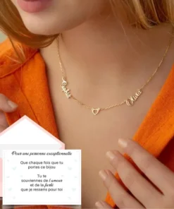 Collier Personnalisé Double Prénom