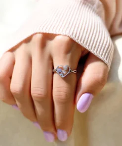 Alternative view of Bague Cœur Enchanté