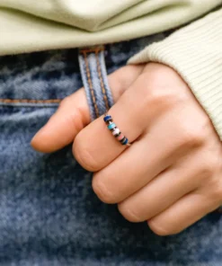 Alternative view of Bague Héritage Arc-en-Ciel