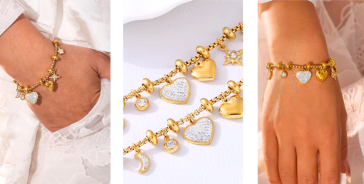Bracelet en coeur Céleste - Afbeelding 9