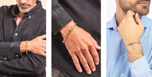 Bracelet graine de café or homme​ - Afbeelding 10